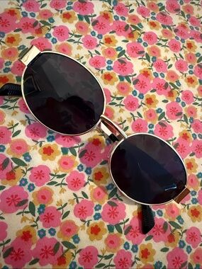 Oval Goldtone Sunglasses Celine Dupe